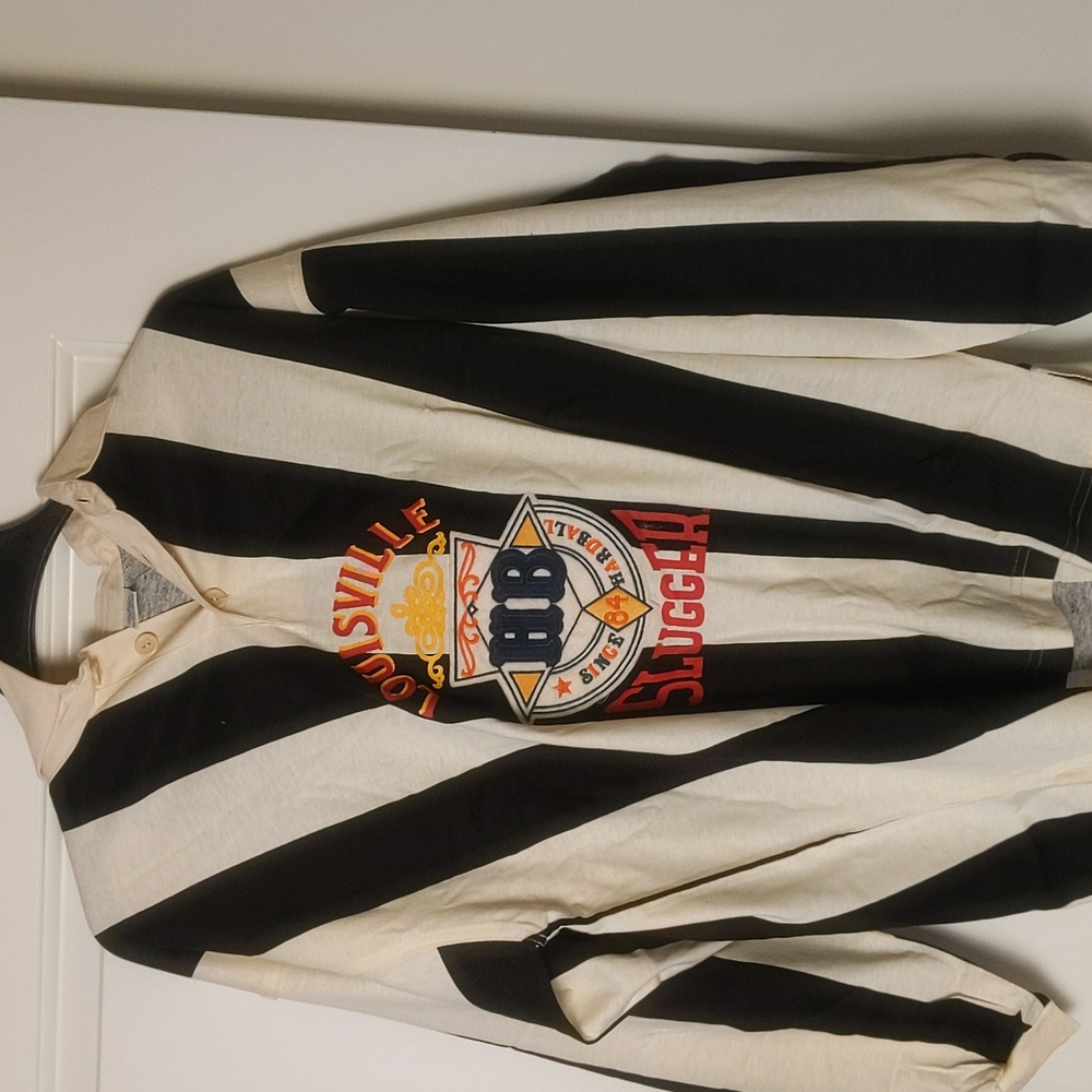 Louisville Slugger Striped Rugby Shirt Large